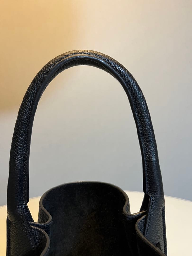 美品✨✨ セリーヌ　ナノレザー ビッグバケットバッグ サッチェルバッグ　ブラック