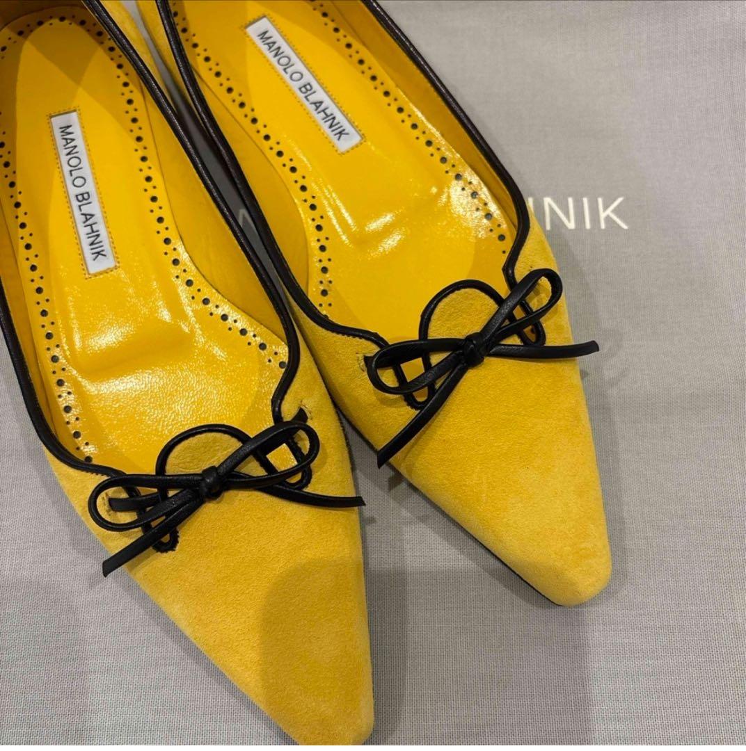 MANOLO BLAHNIK x Drawer ESMAA フラットパンプス