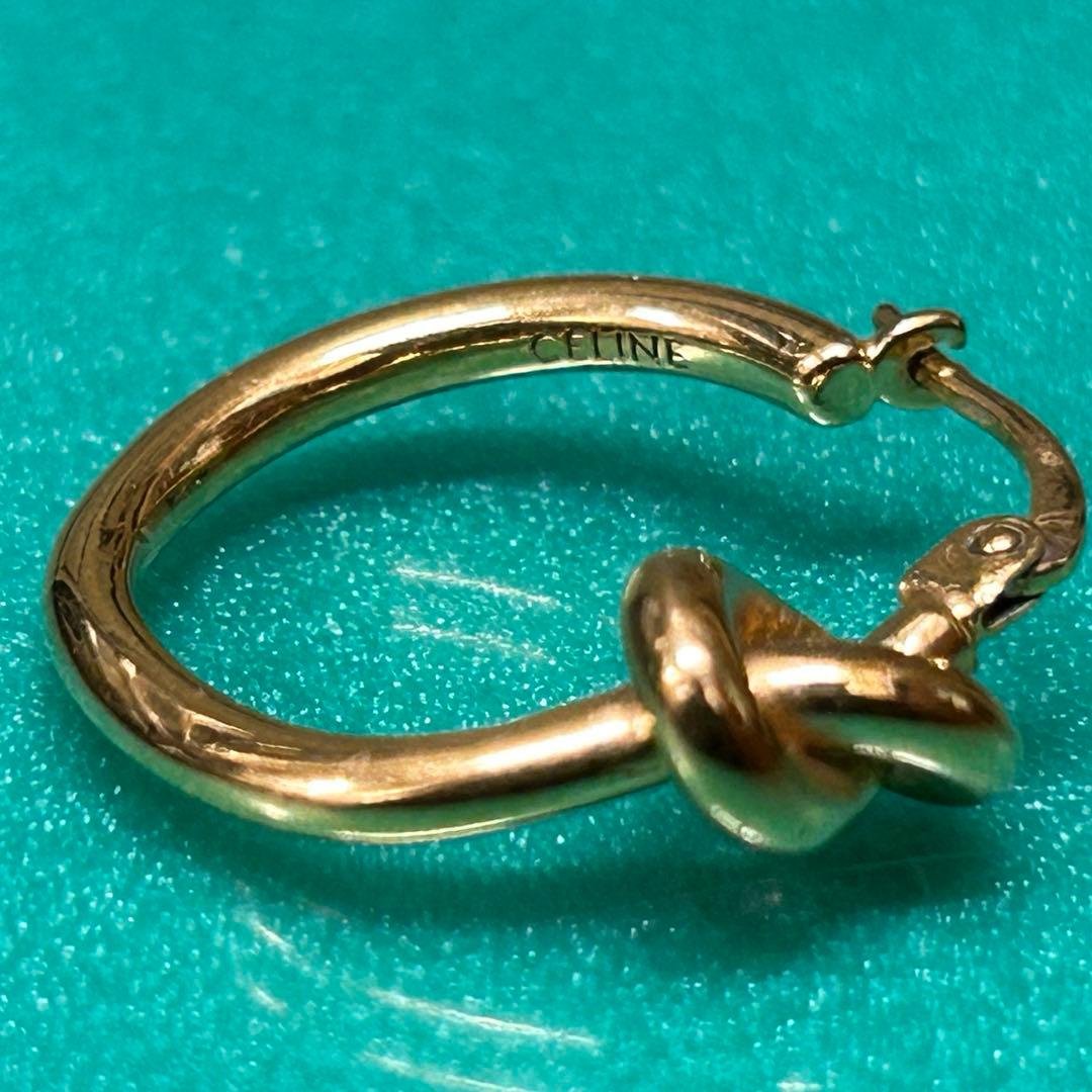 【美品】セリーヌ ノットスモールフープ 片耳 ゴールド SCA0262