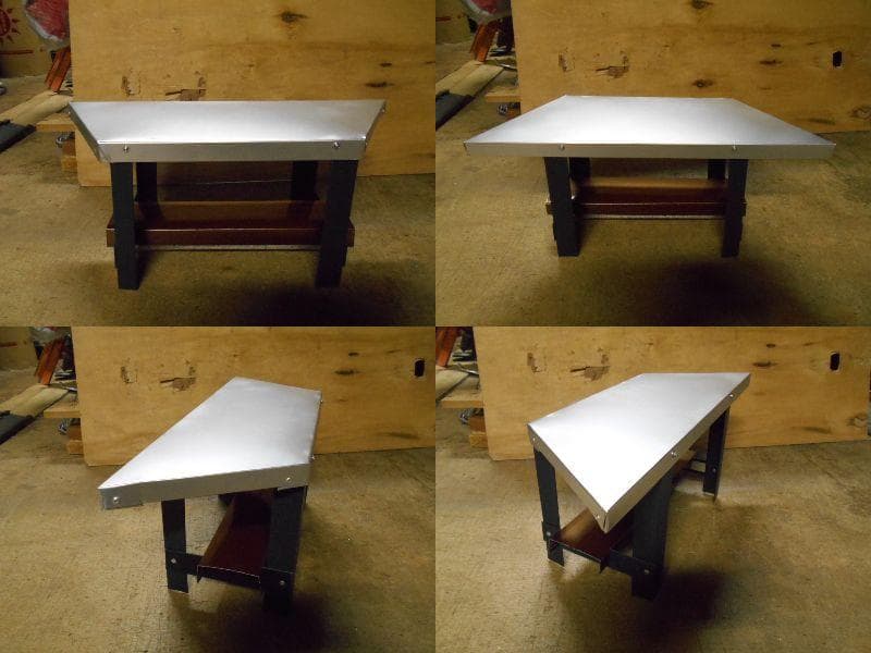 ヘキサテーブル 6角/焚き火テーブル シルバー ガルバ クリップ接続 自作