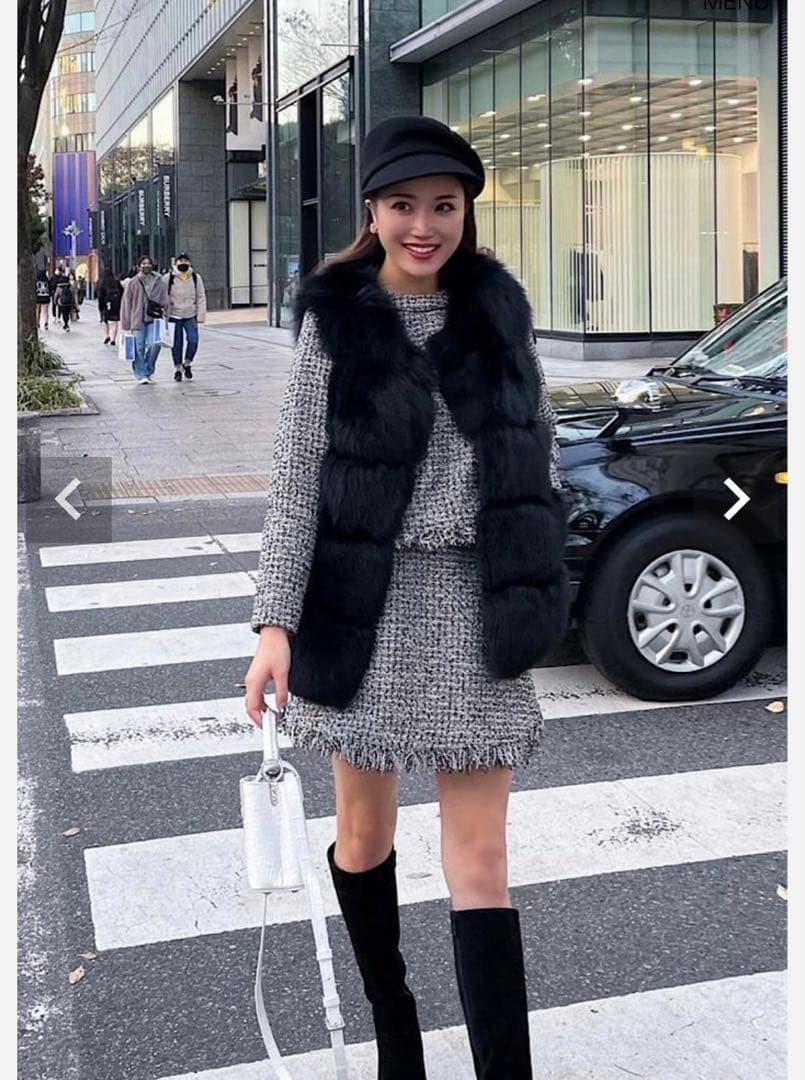 完売シェリエ　sheller Richツィード　トップス　キュロットセット