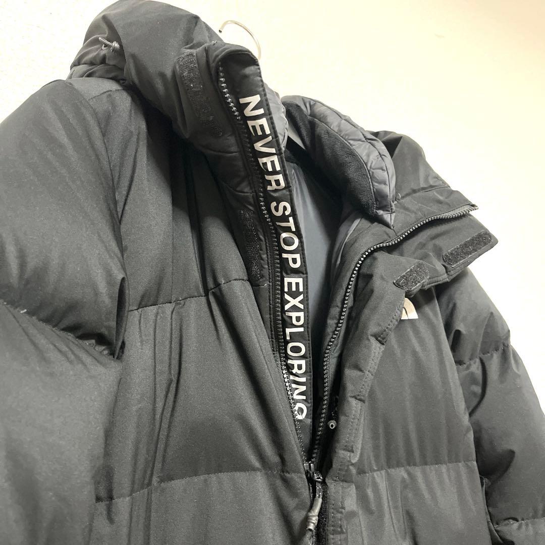 ノースフェイス ロングダウンジャケット ブラック メンズSサイズ レディースL