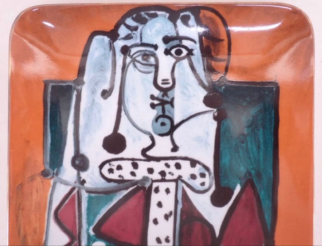 パブロ・ピカソ Pablo Picasso 陶板画 額装 抽象画 34×41.5