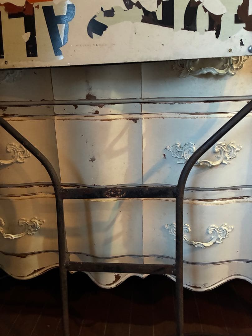 アンティーク　大きな　サイン　プレート　立て　看板　道路　標識　広告　アメリカ