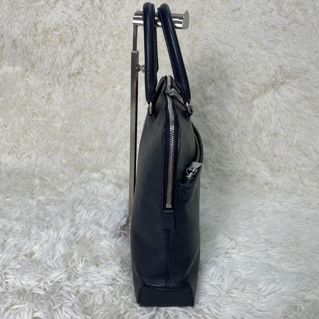 美品 aniary アニアリ ブリーフケース ビジネスバッグ レザー ネイビー