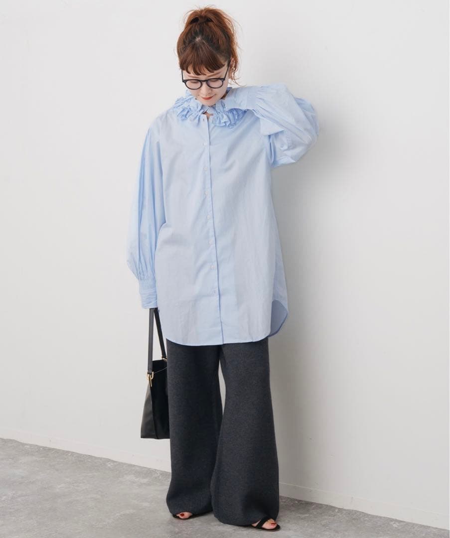 crinkle crinkle crinkle 別注　フリルカラーシャツ