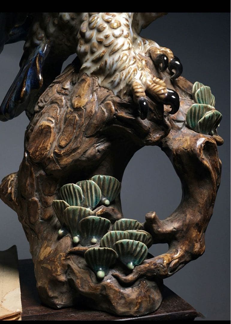 旧蔵　時代物　匠 最高峰　逸品　古陶器　鷹　インテリア　古美術　商売繁盛へ