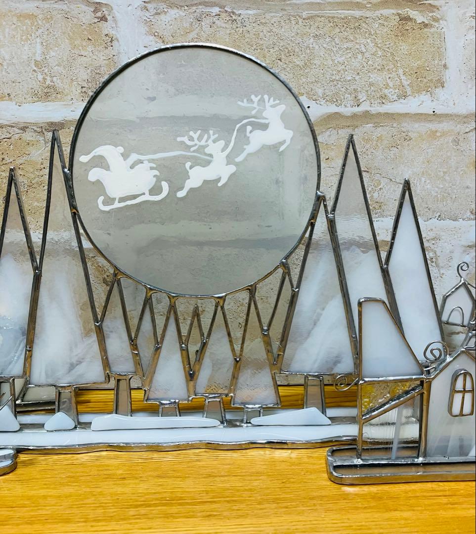 m*i様 ステンドグラス　大人可愛いWhite Xmas