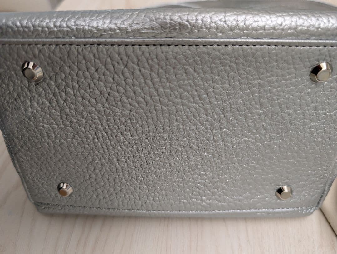 【新品未使用】JETSETTER限定色シルバー レザー ショルダーバッグ