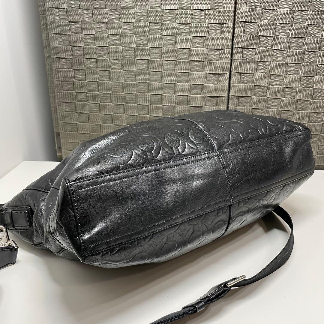 乙*信様 COACH ブラック ビジネスバッグ