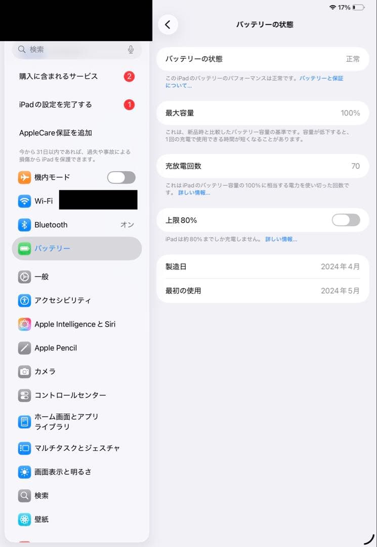 【美品】M4 iPadPro 11インチ Wi-Fi　シルバー　2024年