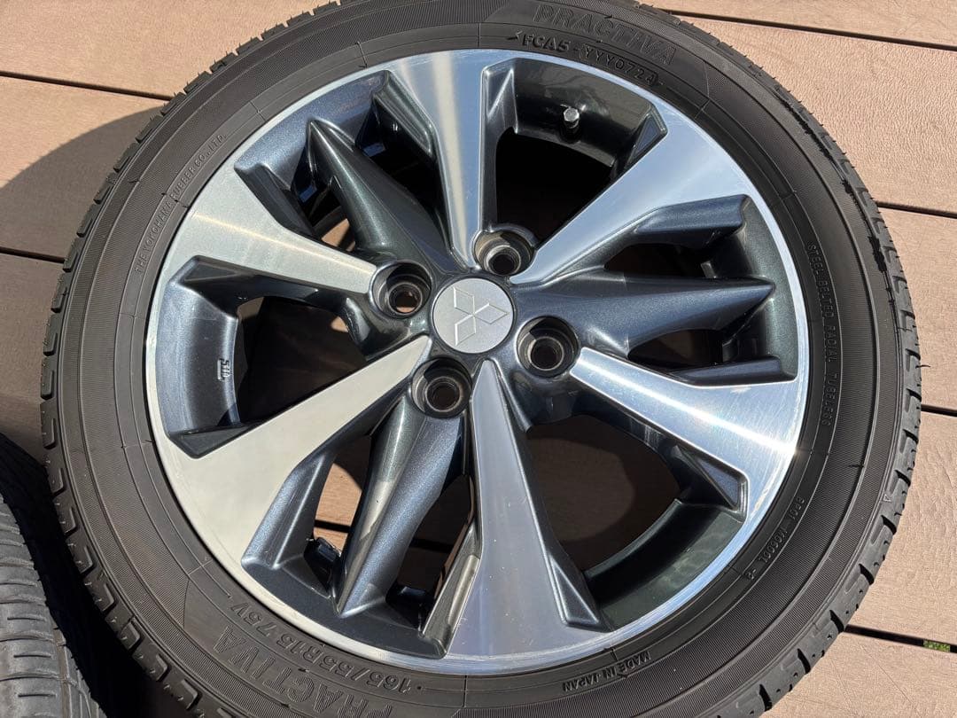 三菱 EKクロス 純正アルミホイール 溝ありタイヤ2024年 4本セット