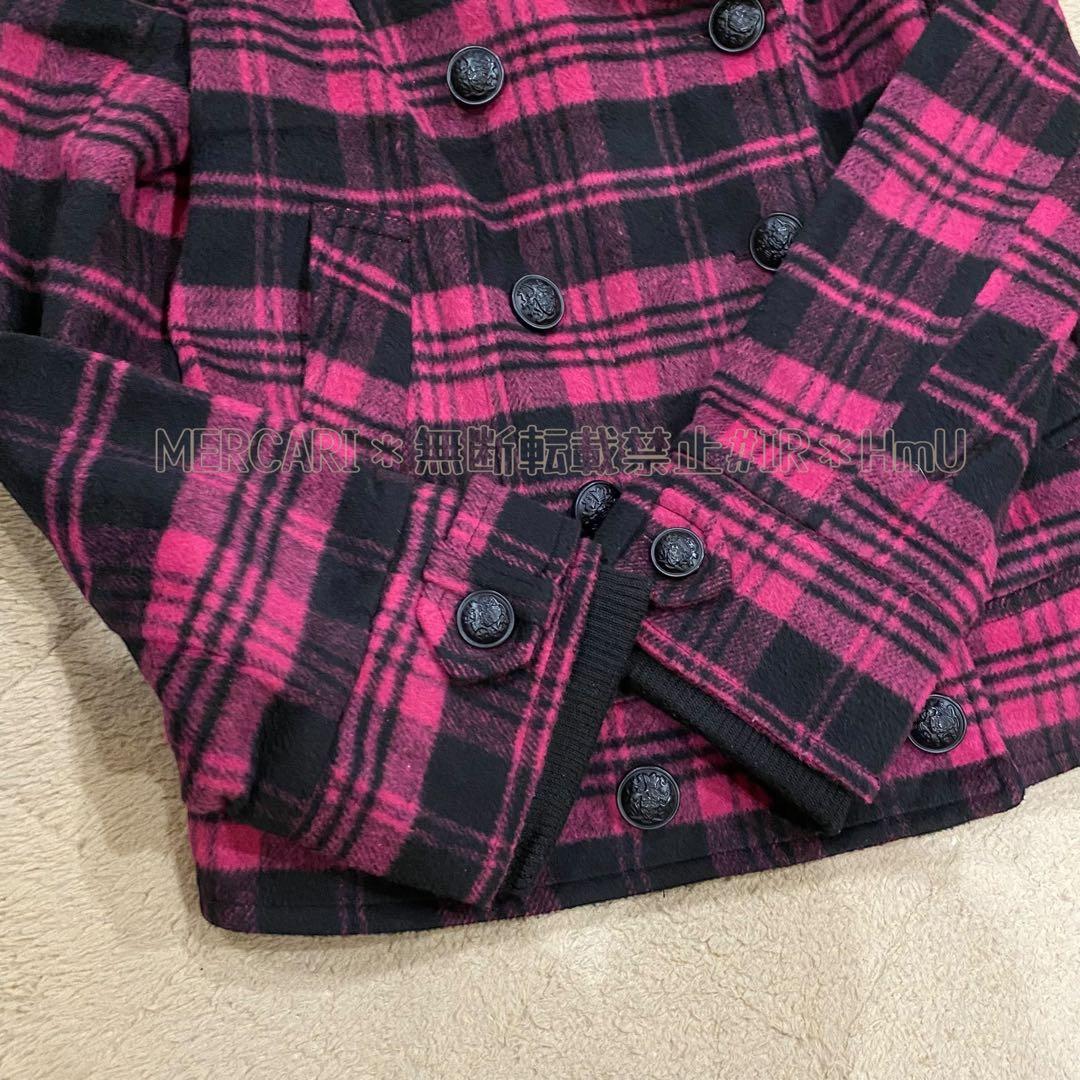 Skinny Lip ピンク チェック コート M 平成ギャル　Y２K