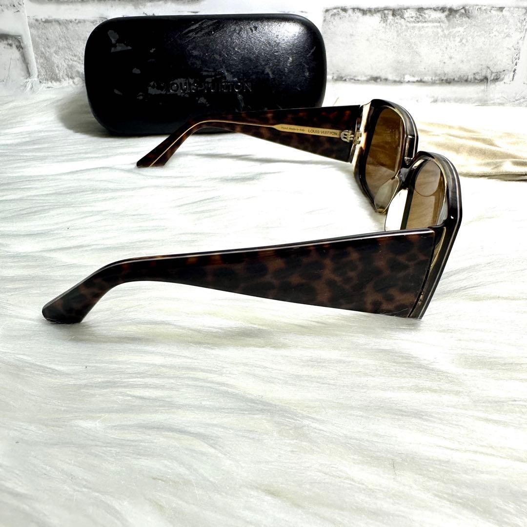 美品 ルイヴィトン サングラス レオパード マルキーズ Z0207E ブラウン