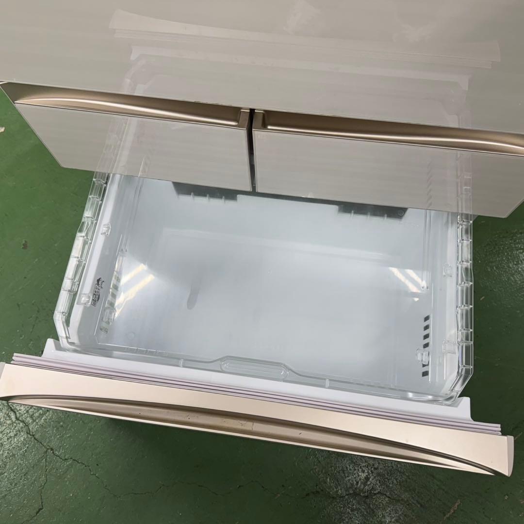 125 大型冷蔵庫　観音開き　6ドア　自動製氷機付　ガラストップ　極美品　家庭向