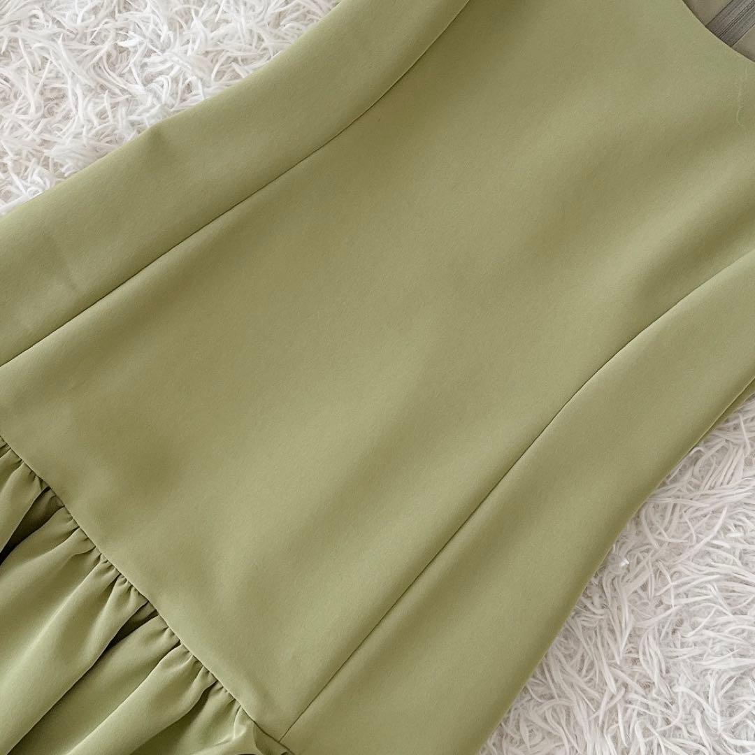 未使用級 フォクシー✨ギャザーフレアワンピース フレンチスリーブ 不織布カバー付