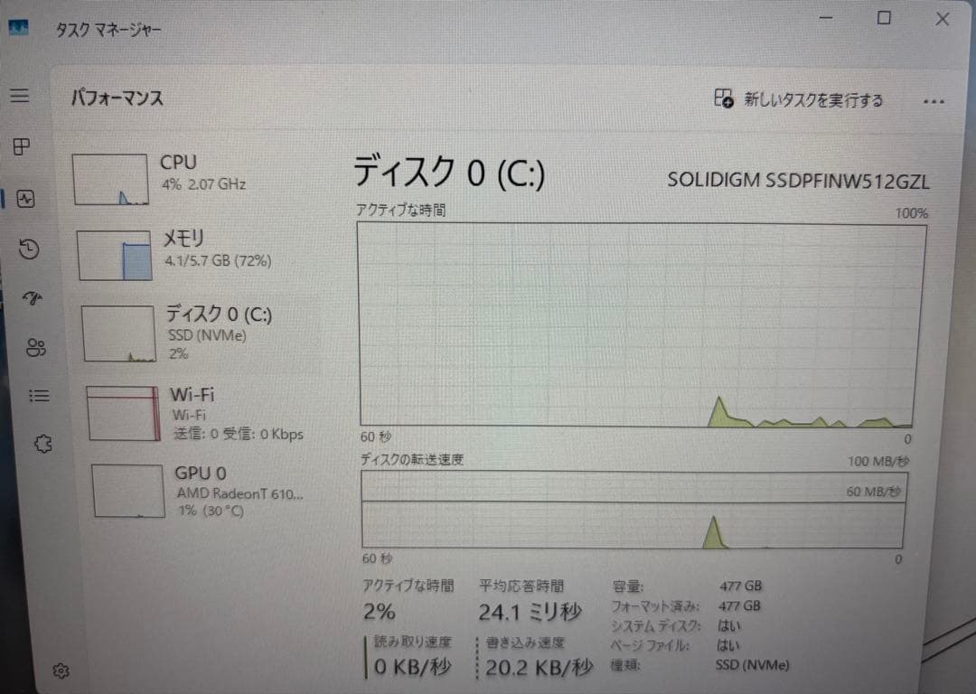 【ジャンク】Lenovo IdeaPad1-15AMN7