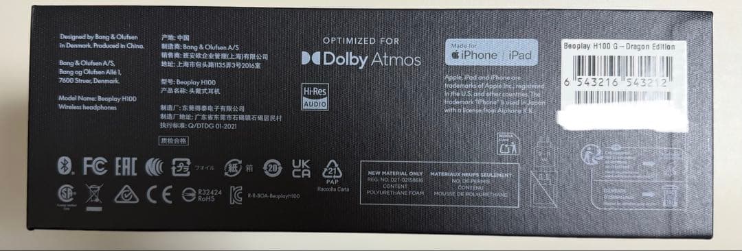 Bang & Olufsen X G-Dragon Editio新品 H100