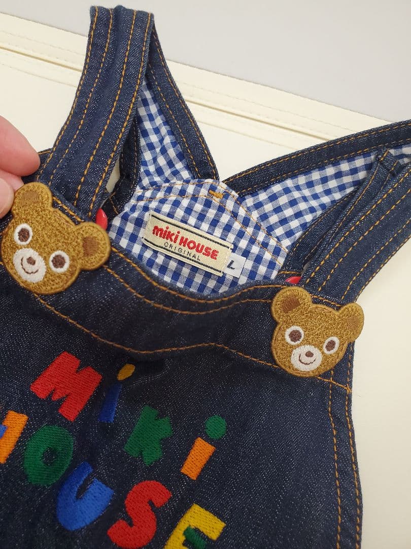 ミキハウス　デニムオーバーオール Lサイズ