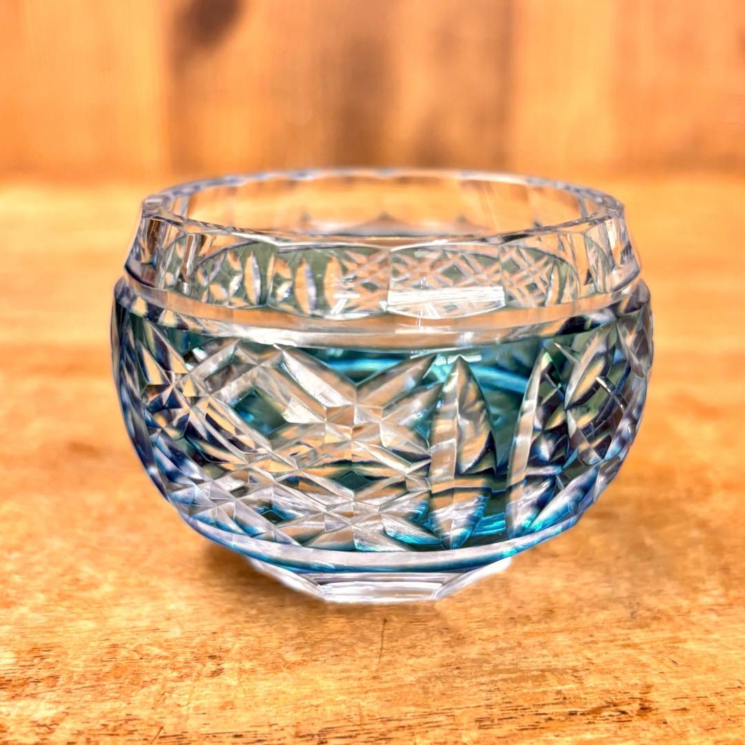 希少❗️薩摩切子 阪本光男 作 ぐい呑 切子グラス