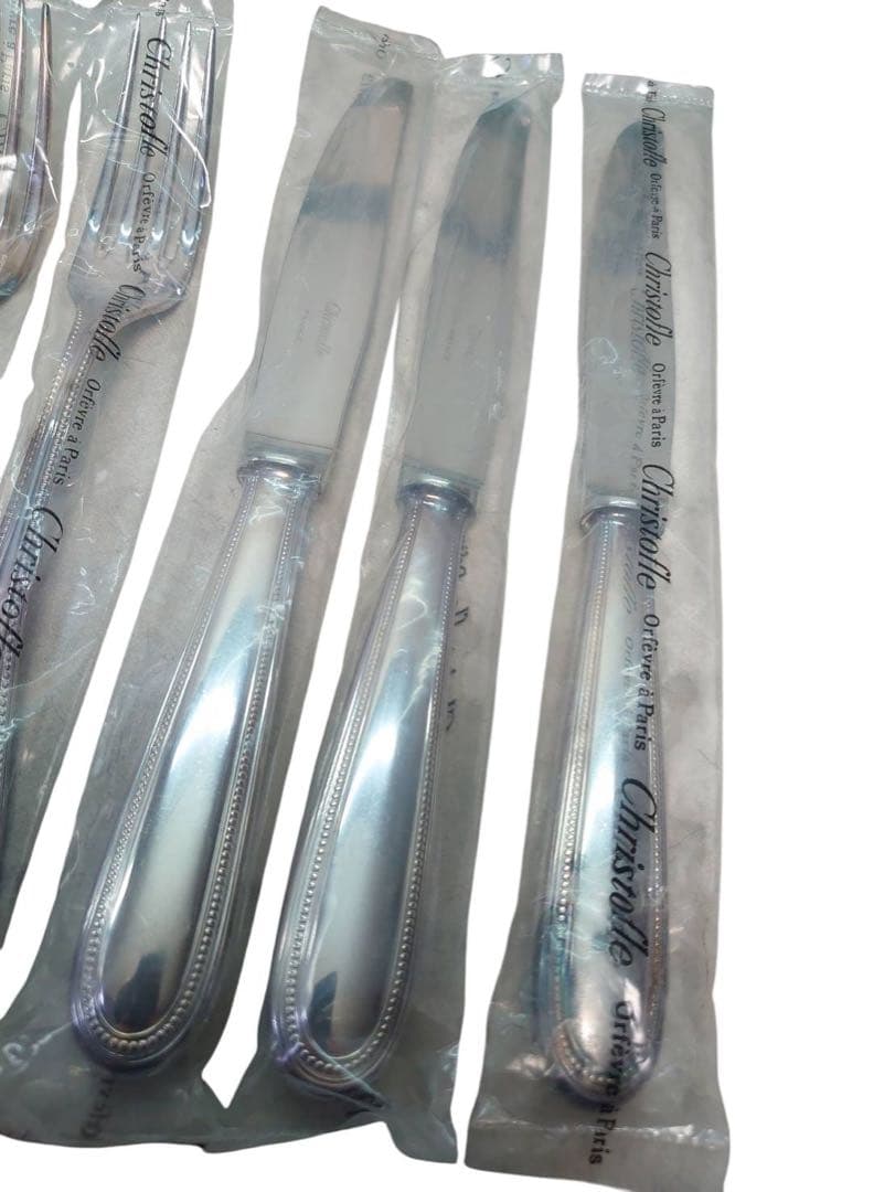 クリストフル パール 未開封 テーブル ナイフ フォーク 6点セット