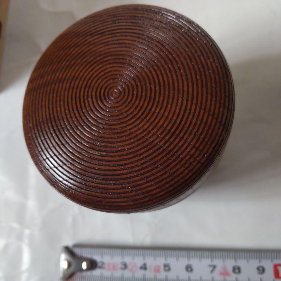 畑幸春 作 千筋 木目 中棗 内金張 共箱 漆器 漆芸 棗 抹茶 茶道具 美品