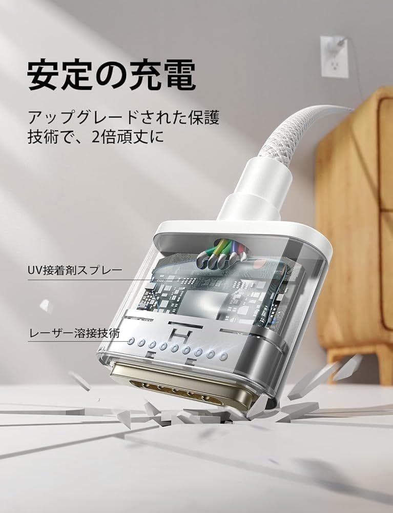 LISEN 140W Macbook Air 充電ケーブル 2m PD3.1