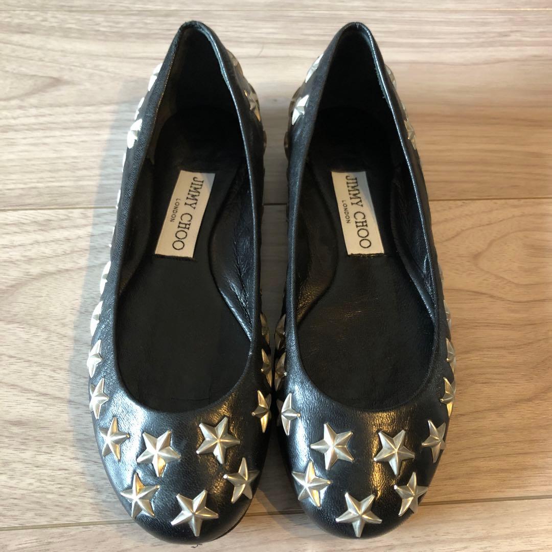 Jimmy Choo ジミーチュウ パンプス フラット シューズ スター