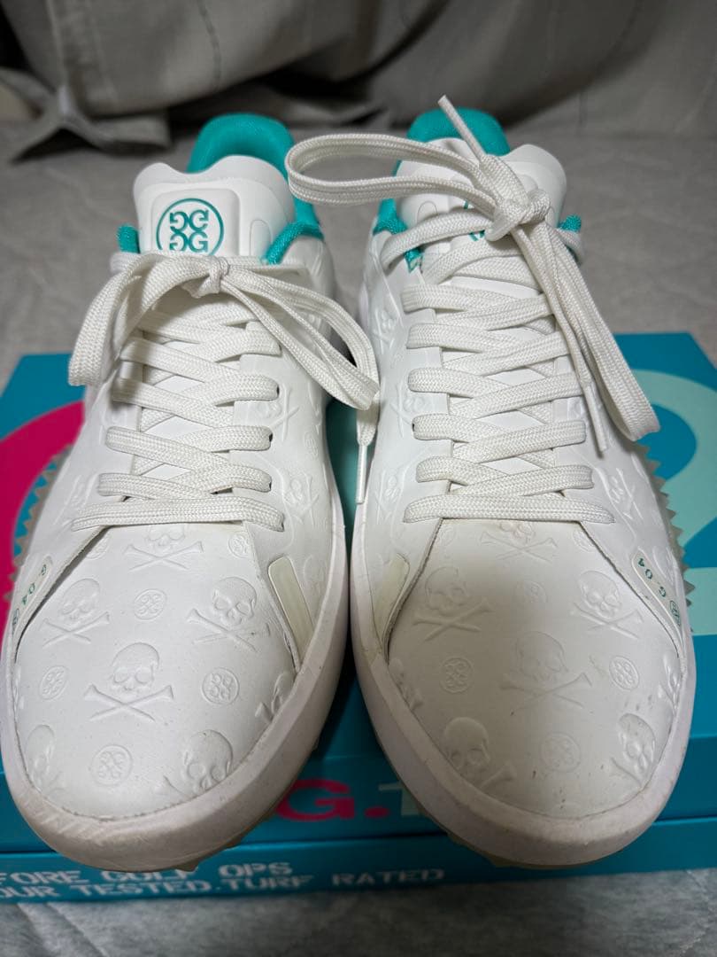 G/FORE G.112 ゴルフシューズ ホワイト/ターコイズ