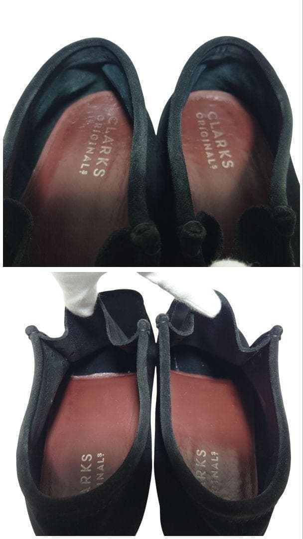 Clarks クラークス ワラビー 黒 スエード モカシン UK9 27cm