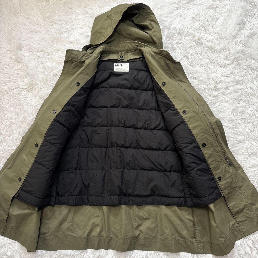 MHL.エムエイチエル ライナー付き モッズコート カーキ　L