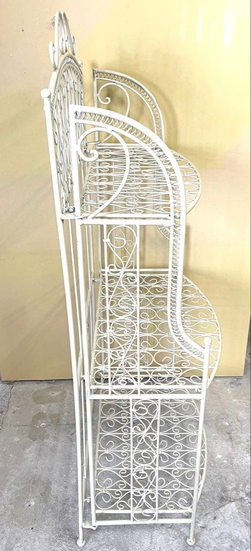 k*i様 アンティーク風 プランターラック 鉢ラック 折りたたみ アイボリー系