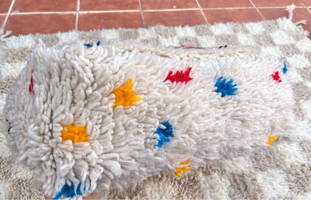 モロッコ　プフ　pouf アジラル　オットマン クッション　ラグ　137