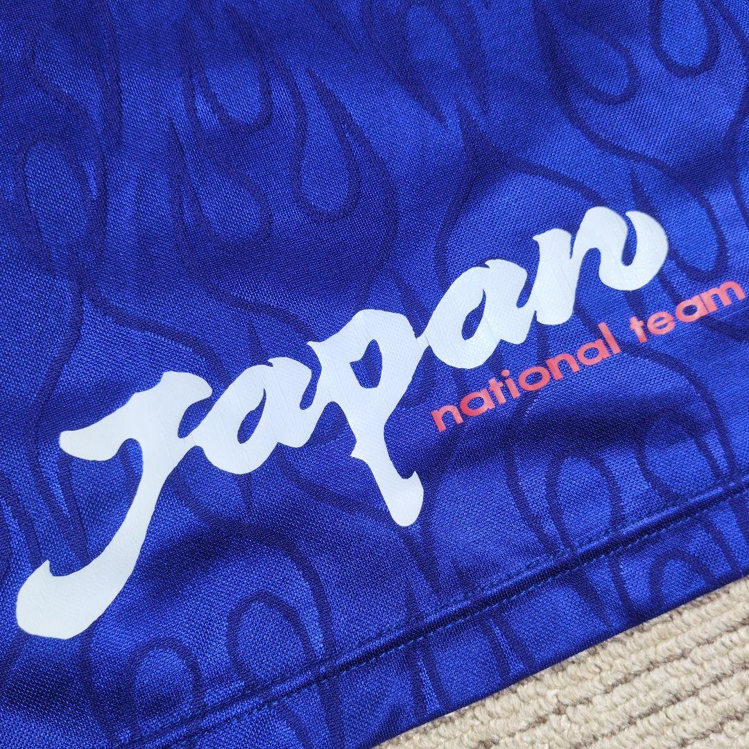 日本代表 1998 ホーム 炎 ユニフォーム 三浦知良 アシックス正規品Оサイズ