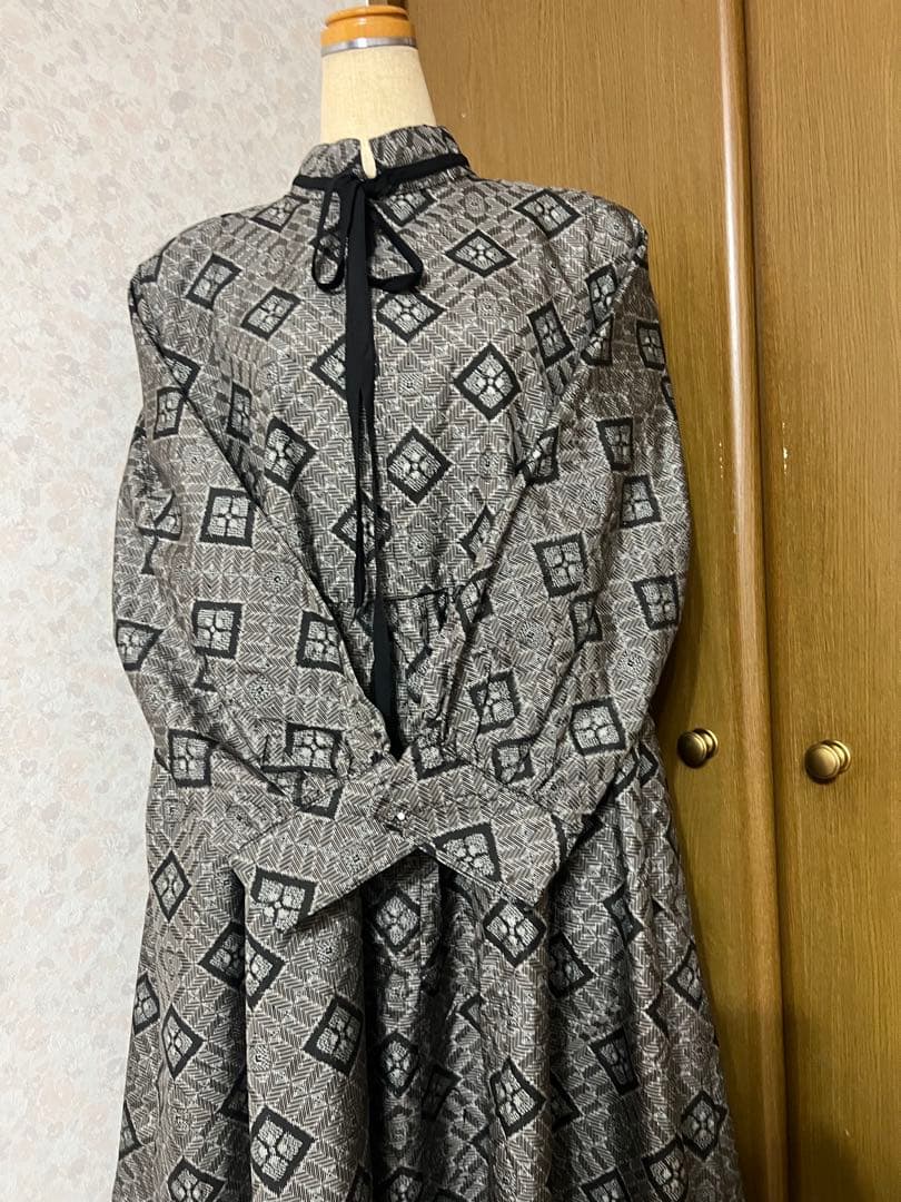 着物リメイクワンピース　 L〜L Lサイズ