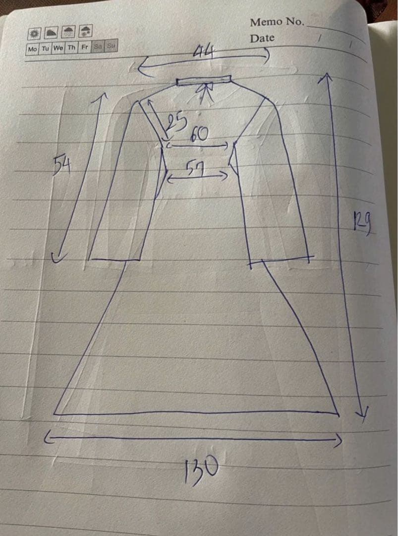 着物リメイクワンピース　 L〜L Lサイズ