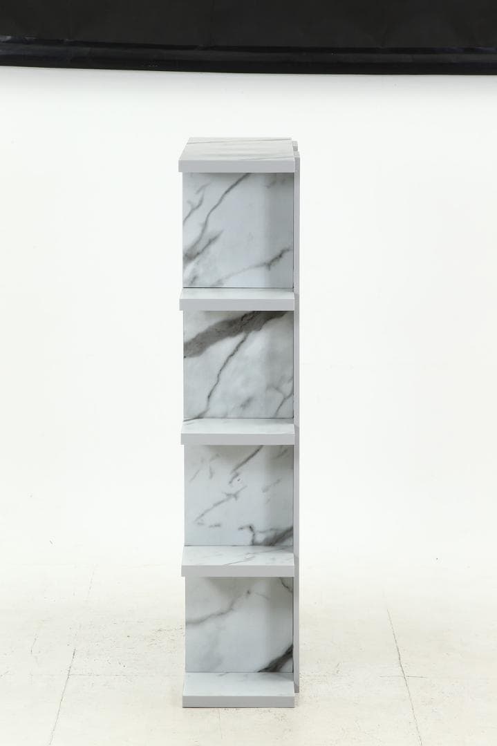オープンシェルフ５段　大理石柄