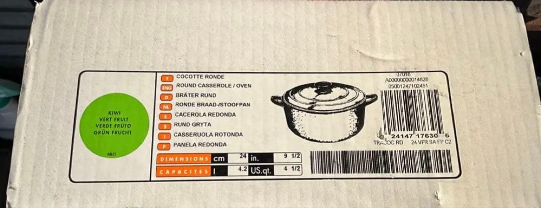 LE CREUSET ル・クルーゼ両手鍋 24cm グリーン