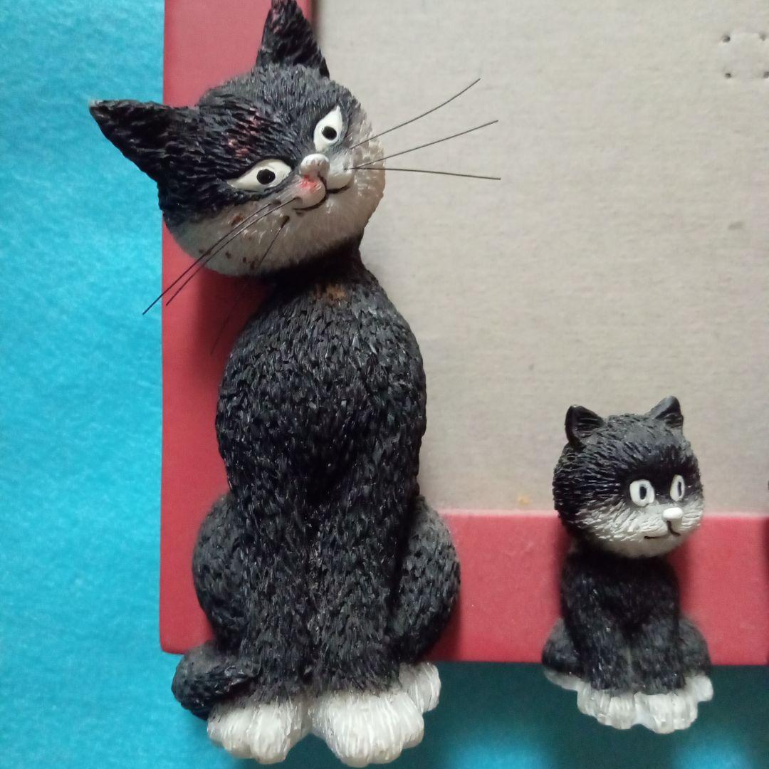 ♥海外からやってきた物♥親子猫のフォトフレーム　写真立て