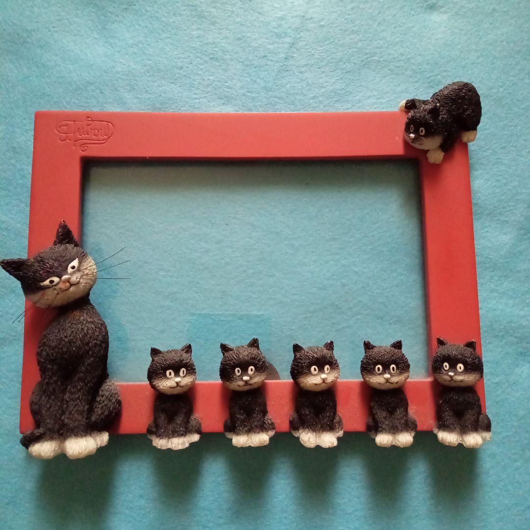 ♥海外からやってきた物♥親子猫のフォトフレーム　写真立て