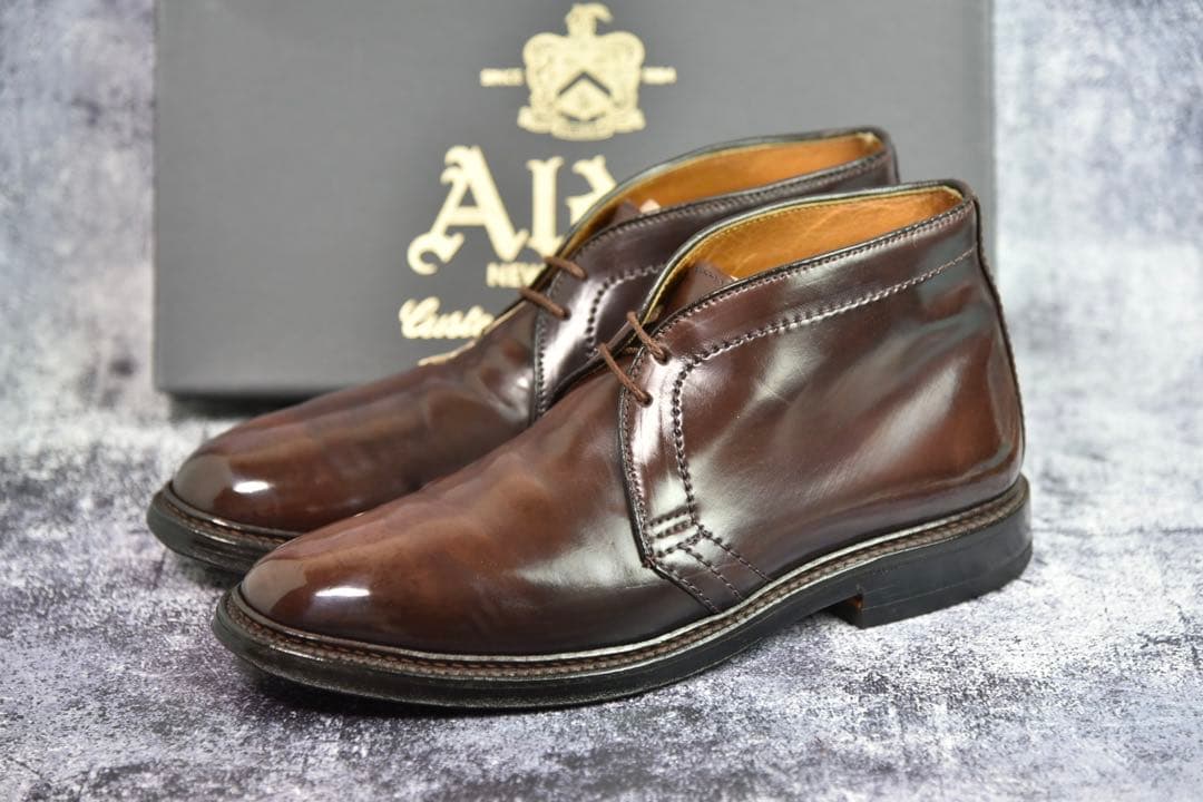 オールデン　コードバン　#1339　チャッカブーツ　7D　バーガンディ　ツリー付