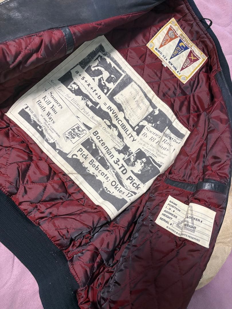 AVIREX レザージャケット　スタジャン Mサイズ