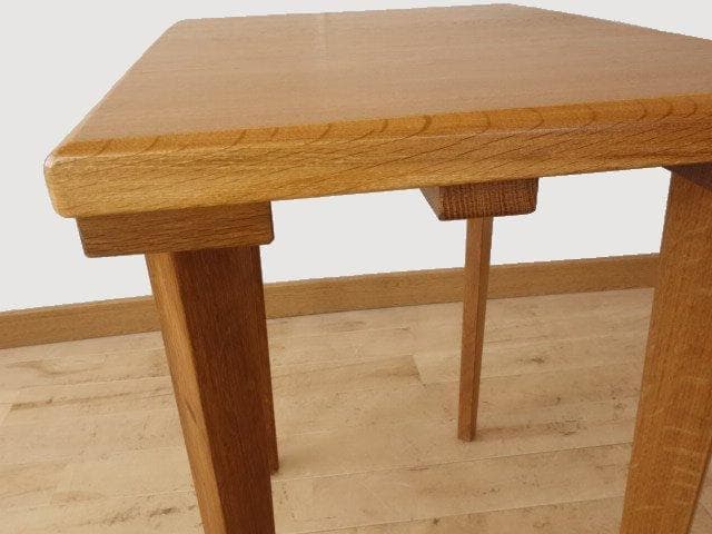 北海道手作り家具　ナラ材　 ミニテーブル 花台ミニデスク　高さ６０ｃｍ