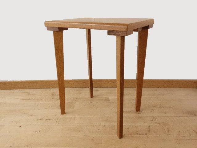 北海道手作り家具　ナラ材　 ミニテーブル 花台ミニデスク　高さ６０ｃｍ