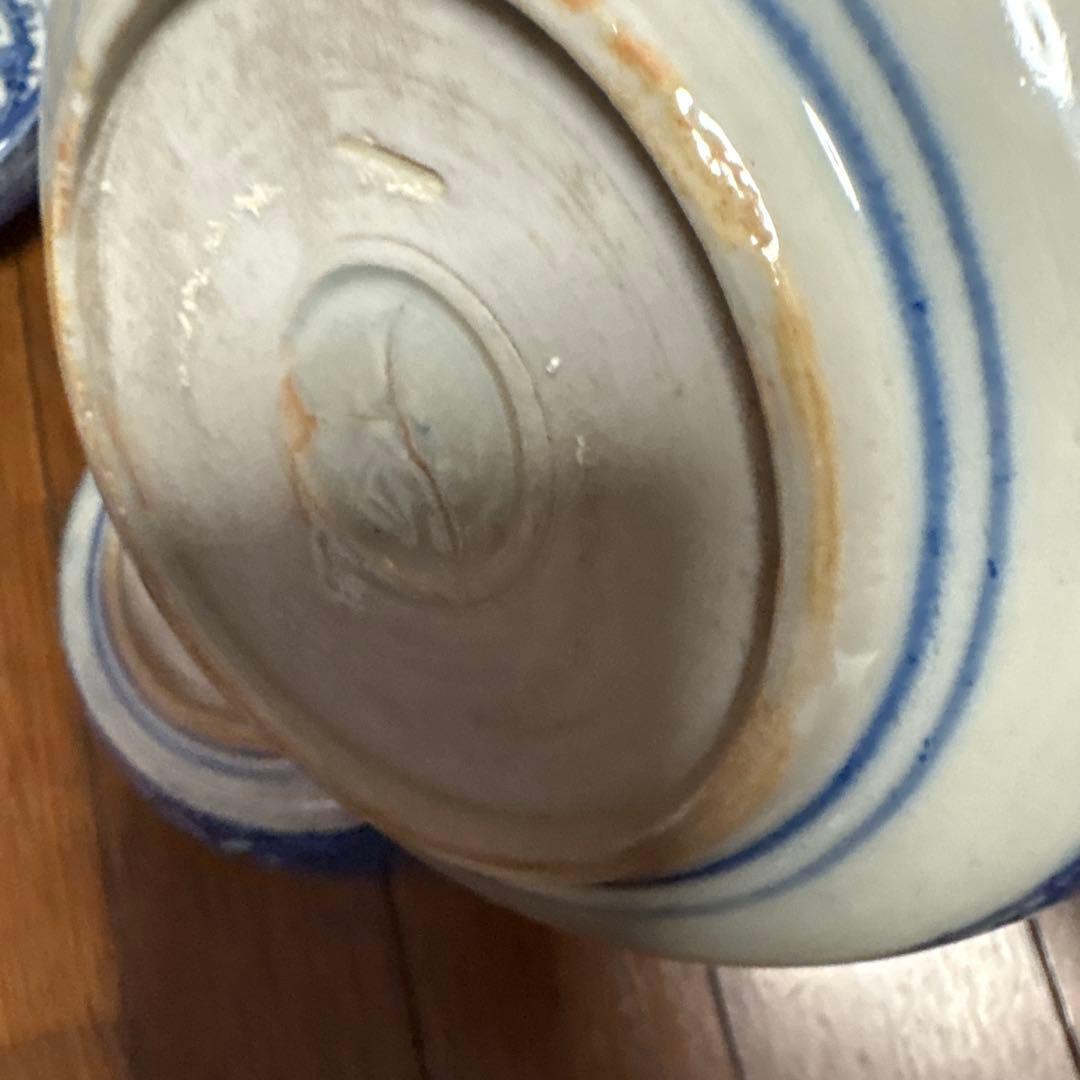 最終処分特価　明治　印判の大きめなます皿（鉢）　骨董のある暮らし