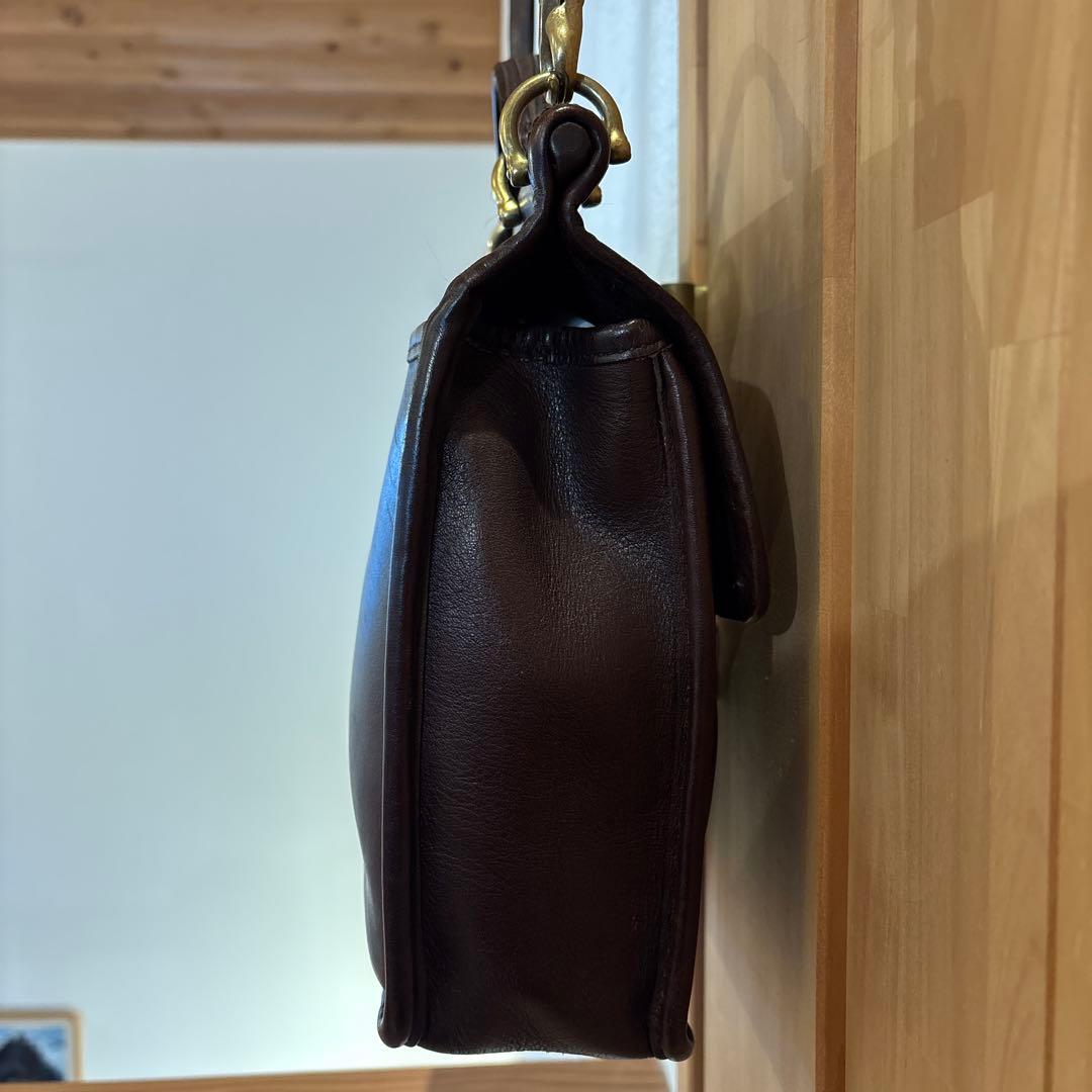 オールドコーチ ショルダーバッグ 2way ウィリス レザー 茶　USA製
