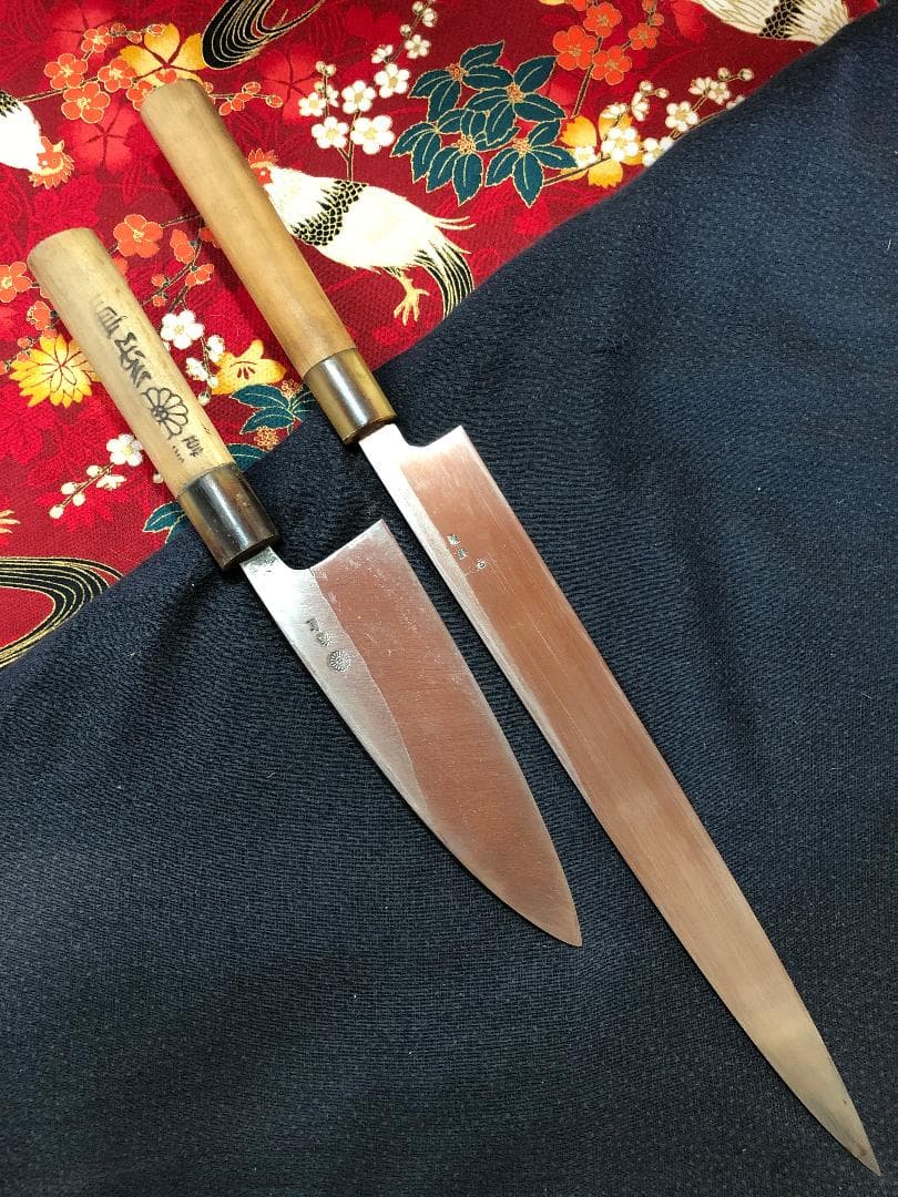 【研ぎ済み】青鋼・本鍛錬・水牛口　出刃包丁　柳刃包丁　刺身包丁　ナイフ　釣り