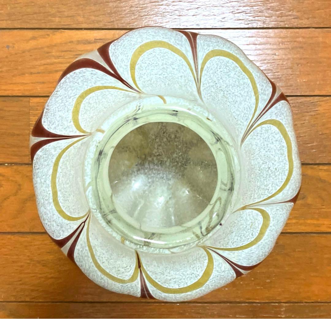 昭和レトロ　ガラス製 フラワーベース 花瓶　クラゲ　海月