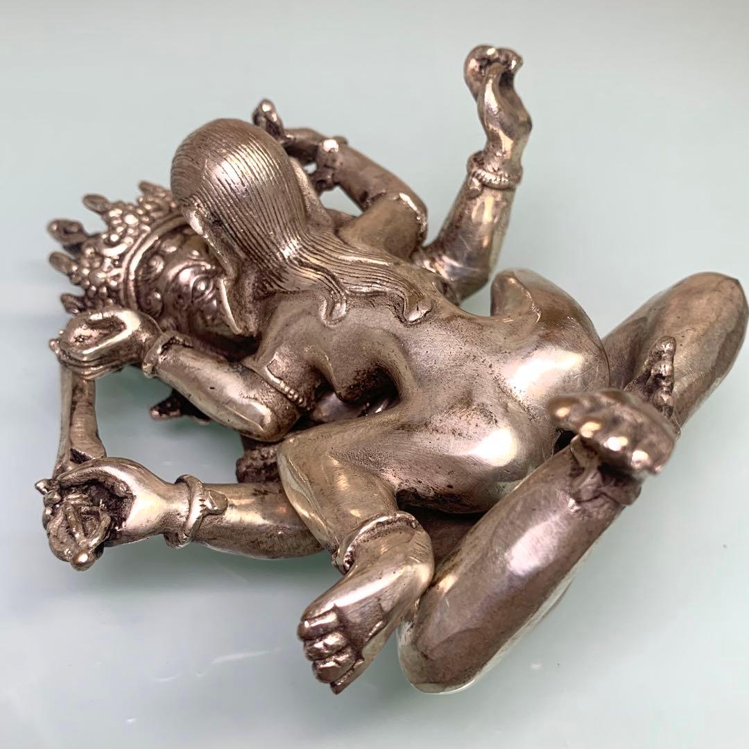 縁起物　仏壇　天王金剛仏と女灵仏 交歡 法王金剛劍持つ　金剛杵持つ　レア時代物