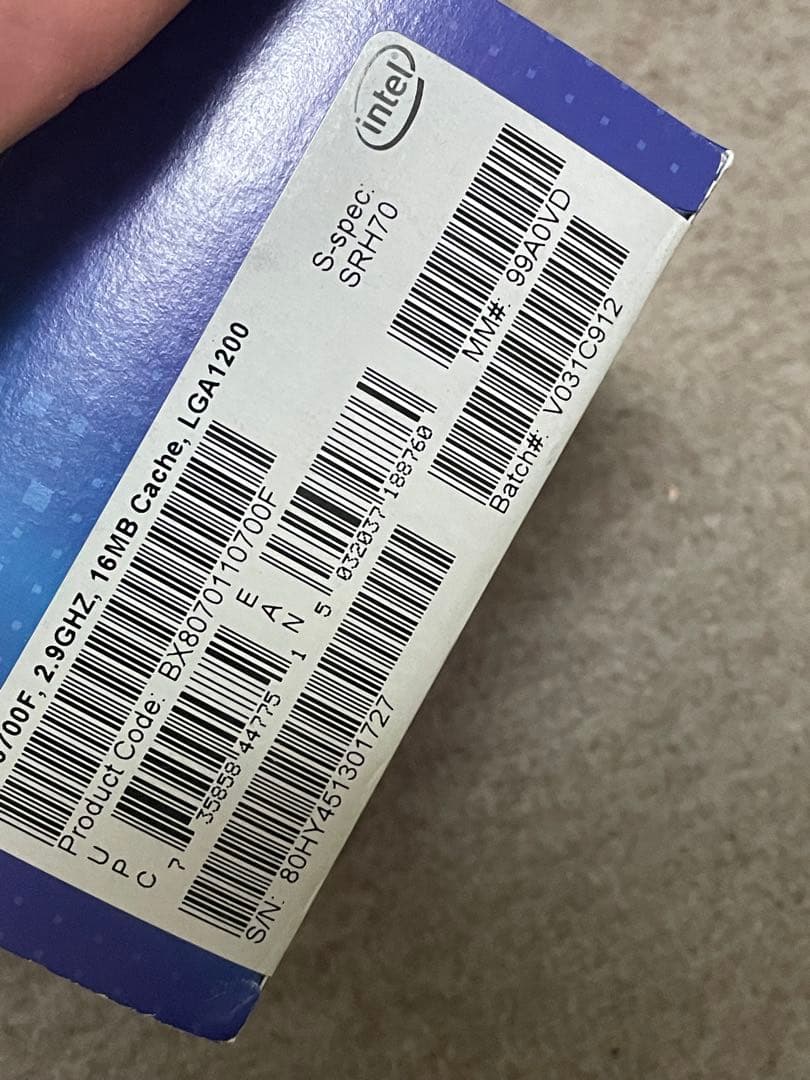 i7 10700F　ジャンク